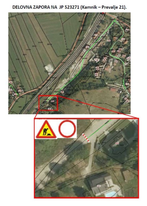 JKP Brezovica - Ceste in javne površine - delovna zapora